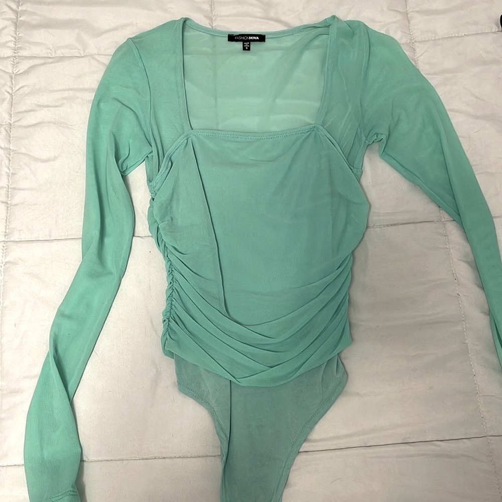 Mesh bodysuit suit.